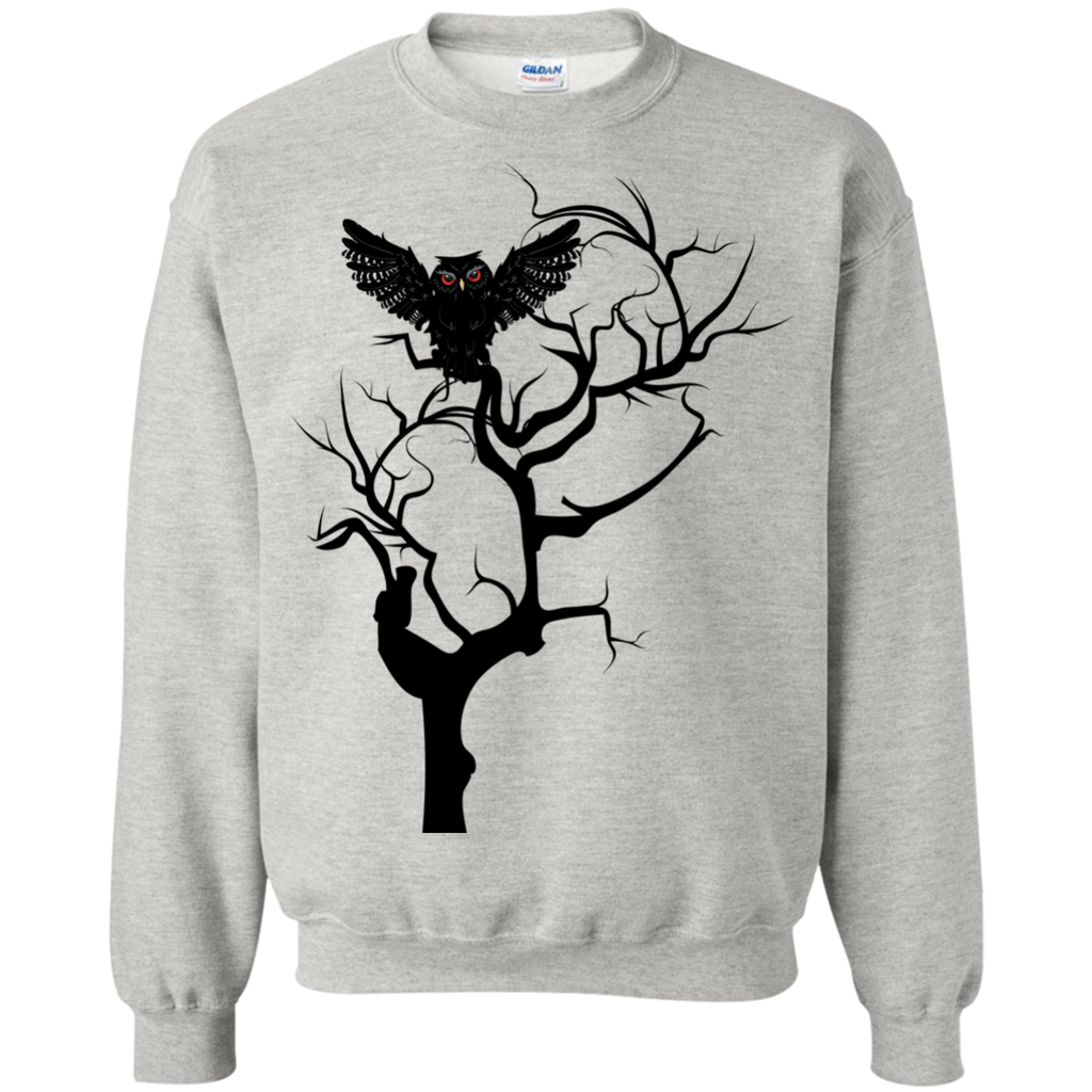 black owl with red eyes on tree sweatshirt T-Shirt