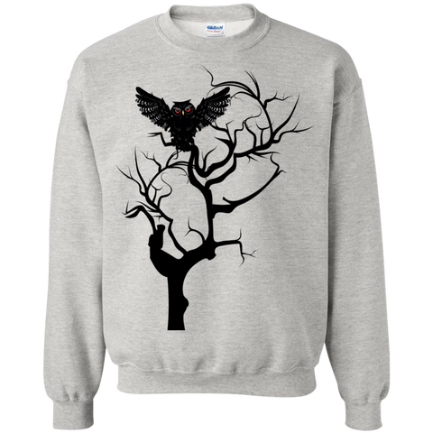 black owl with red eyes on tree sweatshirt T-Shirt