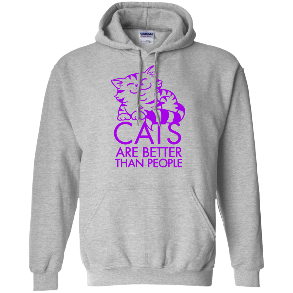 cats are better in purple sweatshirt T-Shirt