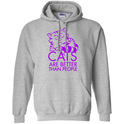 cats are better in purple sweatshirt T-Shirt