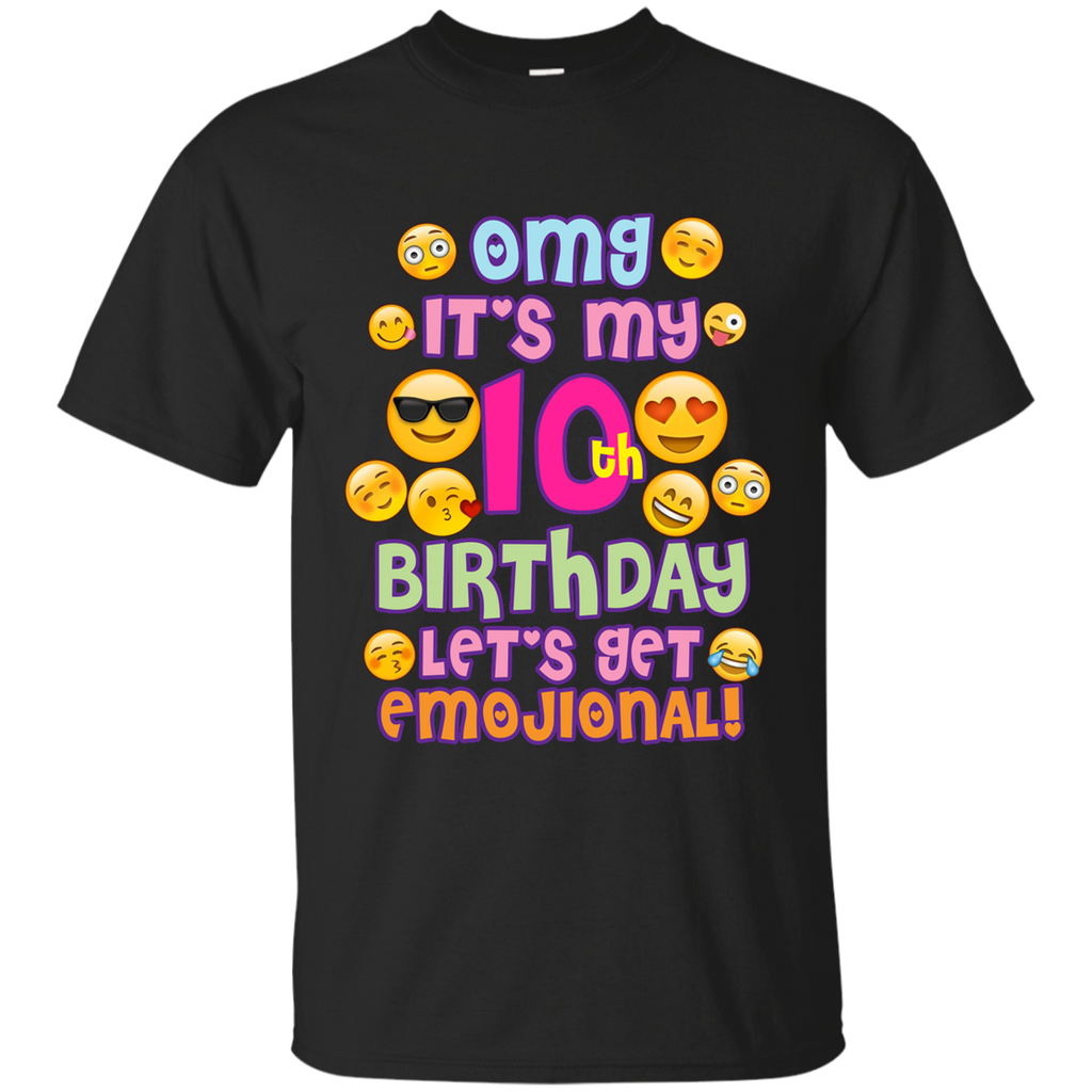 Emoji Shirt For Girls Birthday 10 Ten Year Old Emoji Fun G200 Gildan Ultra Cotton T-Shirt