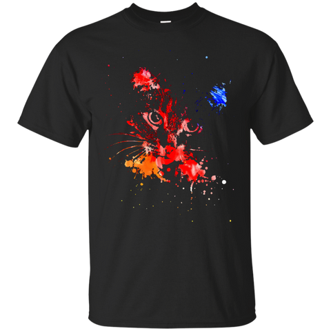 colorful grunge cat portrait T-Shirt