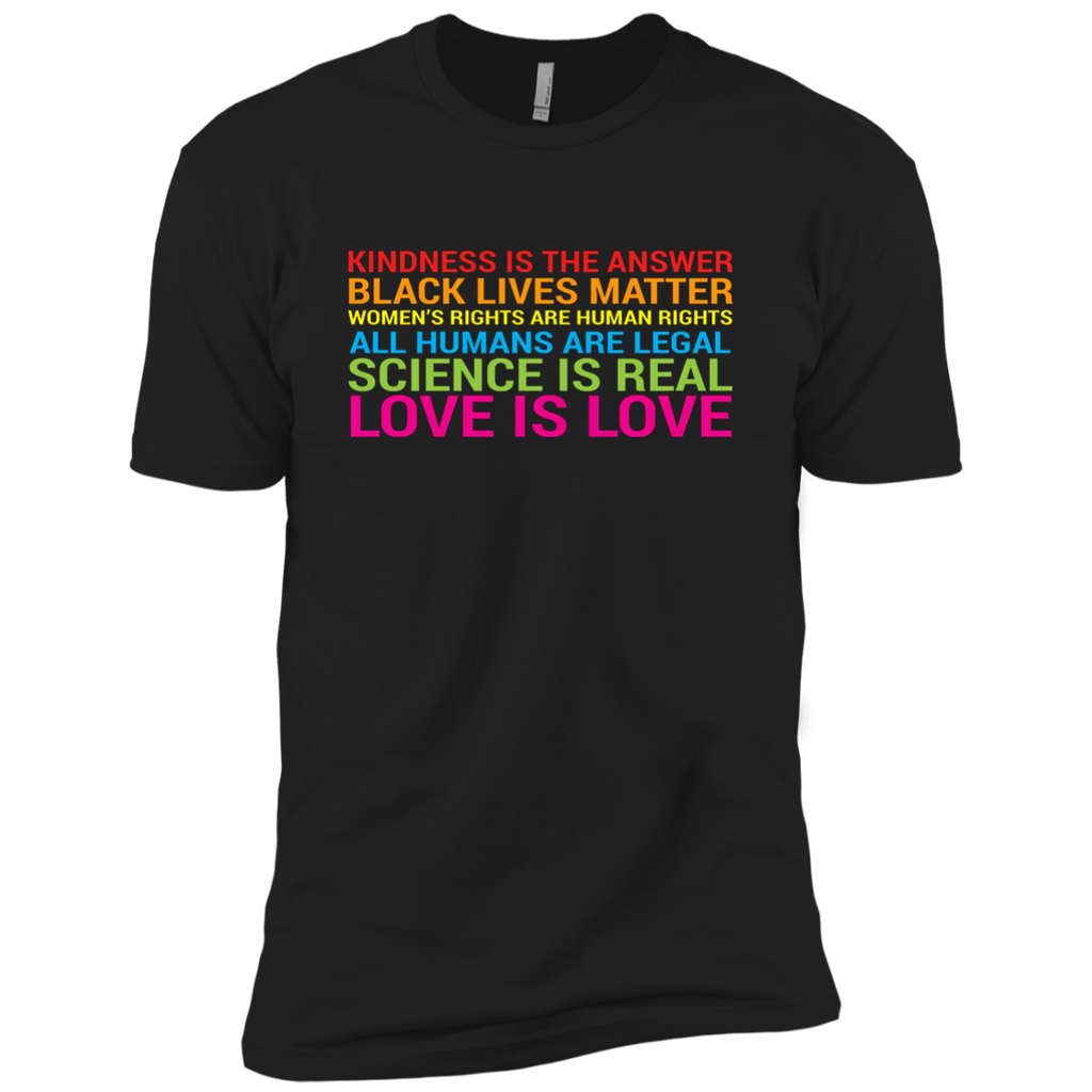 Love Is Kindness T-Shirt Black Lives LGBT Equality Feminist NL3600 Next Level Premium Short Sleeve T-Shirt