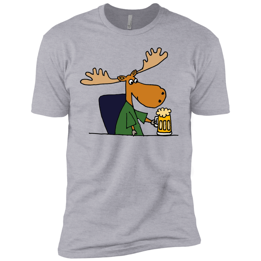 funny cool moose drinking beer cartoon T-Shirt