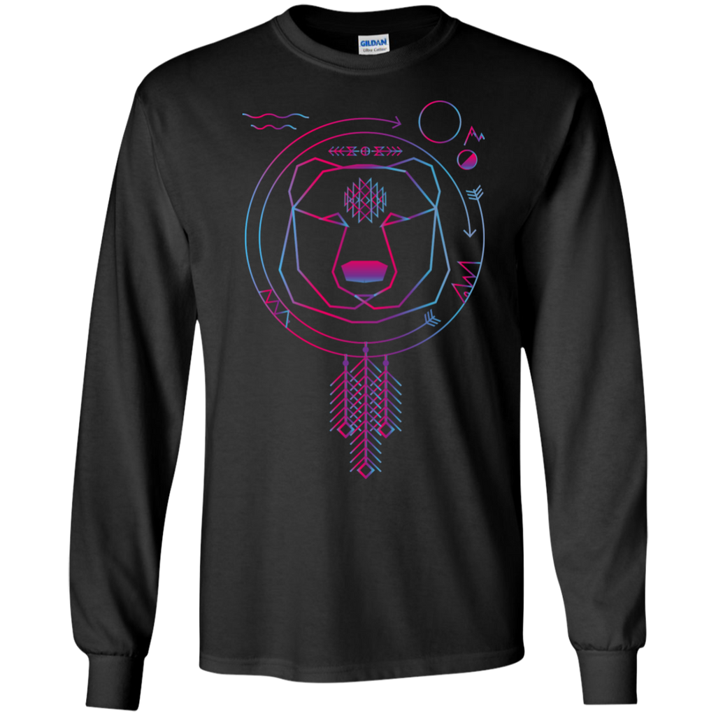 colorfull geometric bear american native tribal universe matching family T-Shirt