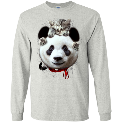 cat on panda T-Shirt
