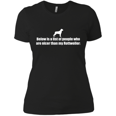 below is a list of people - rottweiler T-Shirt