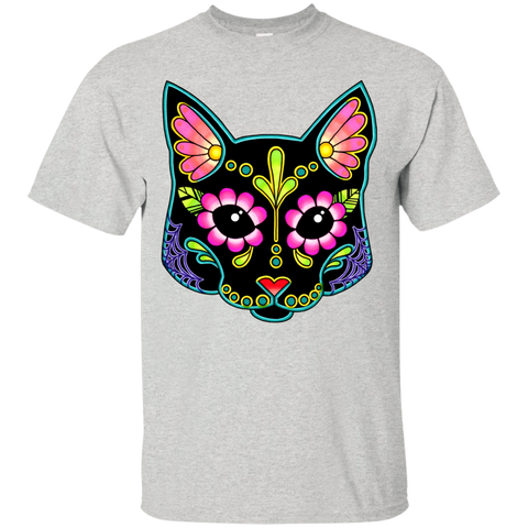 cat in black - day of the dead sugar skull kitty sweatshirt T-Shirt