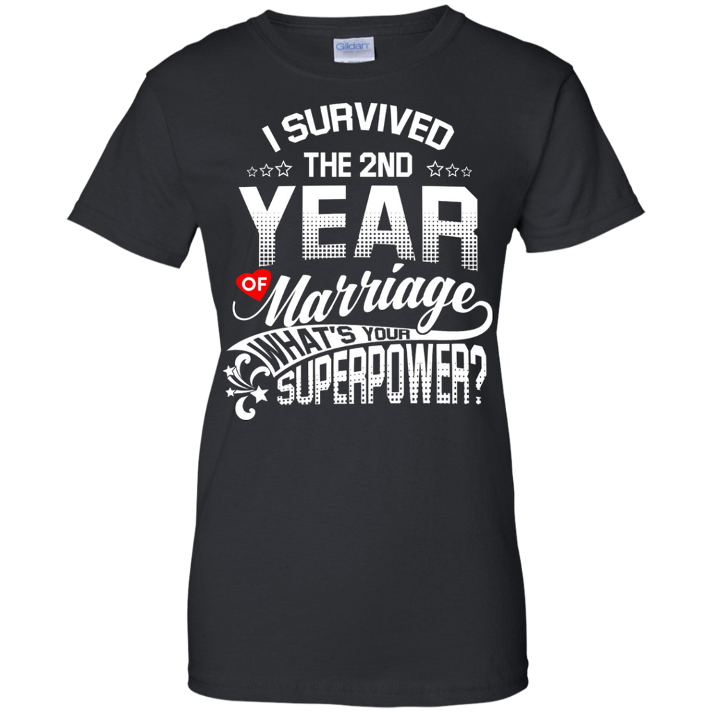 anniversary gift 2nd 2 years wedding marriage T-Shirt