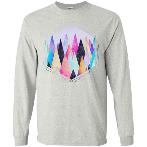colorful abstract geometric triangle peak wood's  funny T-Shirt