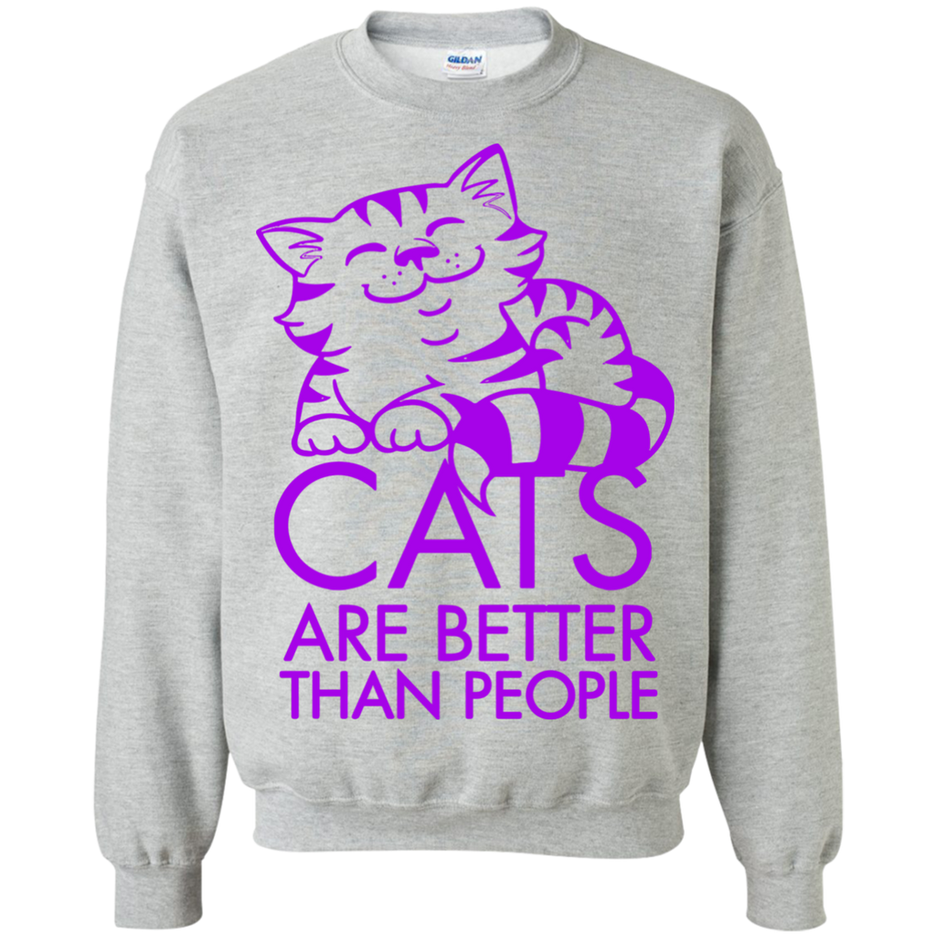 cats are better in purple sweatshirt T-Shirt