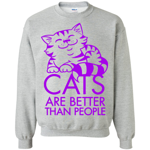 cats are better in purple sweatshirt T-Shirt