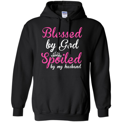 blessed by god, spoiled by my husband matching family T-Shirt