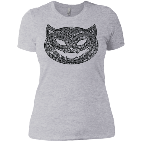 black patterned halloween cat T-Shirt Next Level Ladies Boyfriend Tee