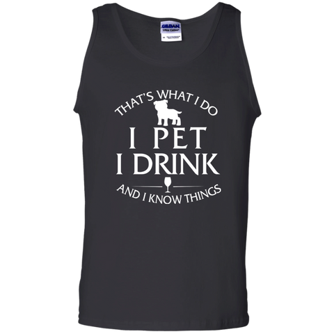 i pet my pitbull, i drink and i know things T-Shirt