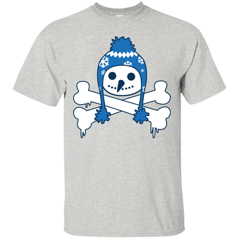cute snowman skull winter art T-Shirt
