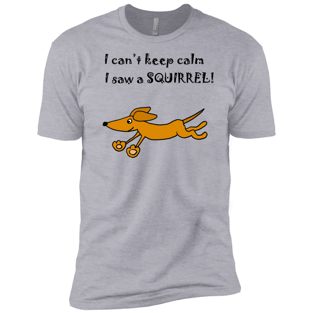 funny dachshund dog chasing dog keep calm cartoon T-Shirt