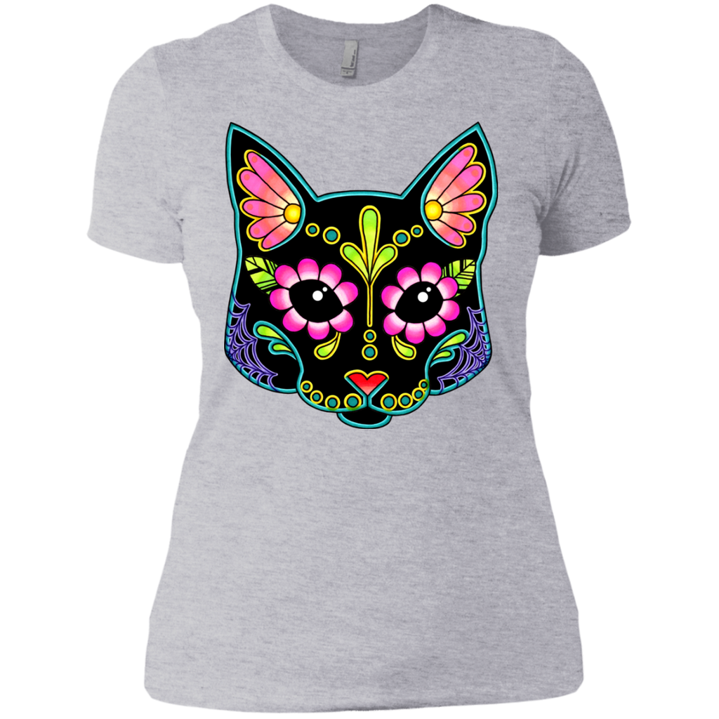 cat in black - day of the dead sugar skull kitty sweatshirt T-Shirt