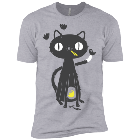 black cat art print  t- T-Shirt