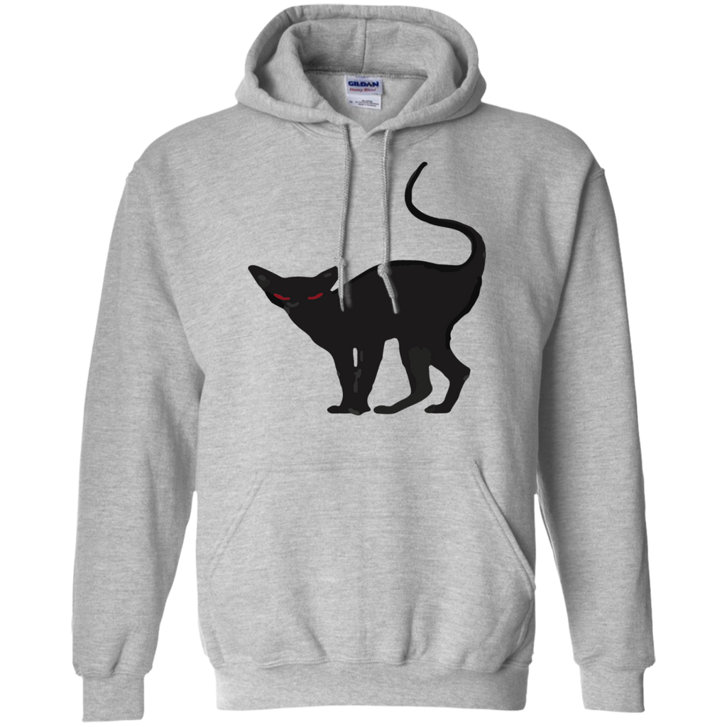 creepy black halloween cat Hoodie