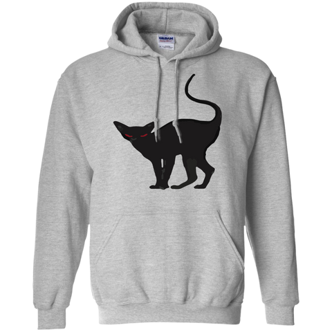 creepy black halloween cat Hoodie