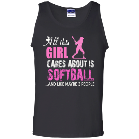 all this girl cares about is softball softball mom t T-Shirt