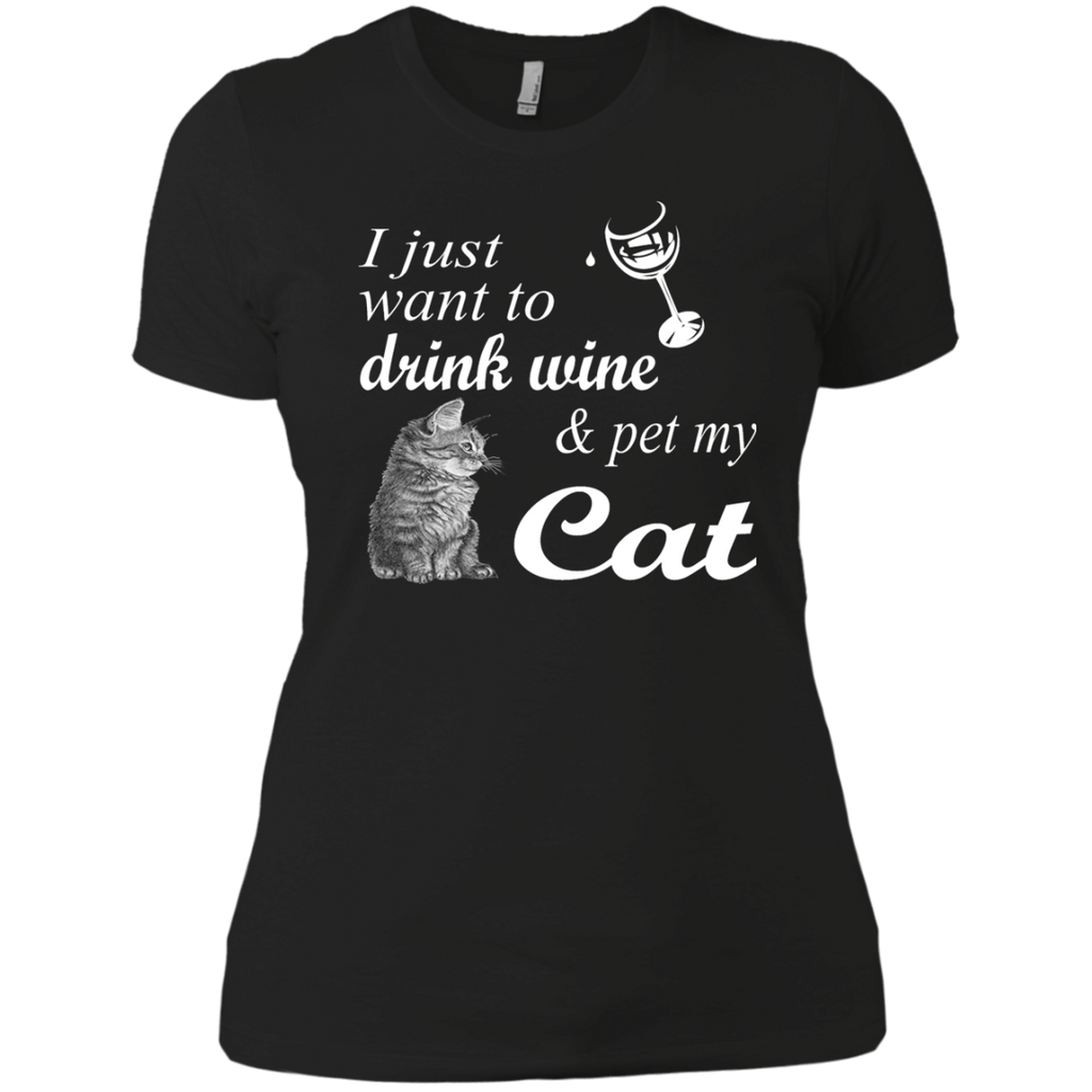 drink wine & pet my cat T-Shirt