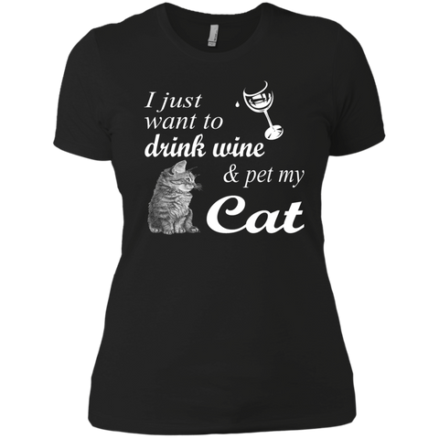 drink wine & pet my cat T-Shirt