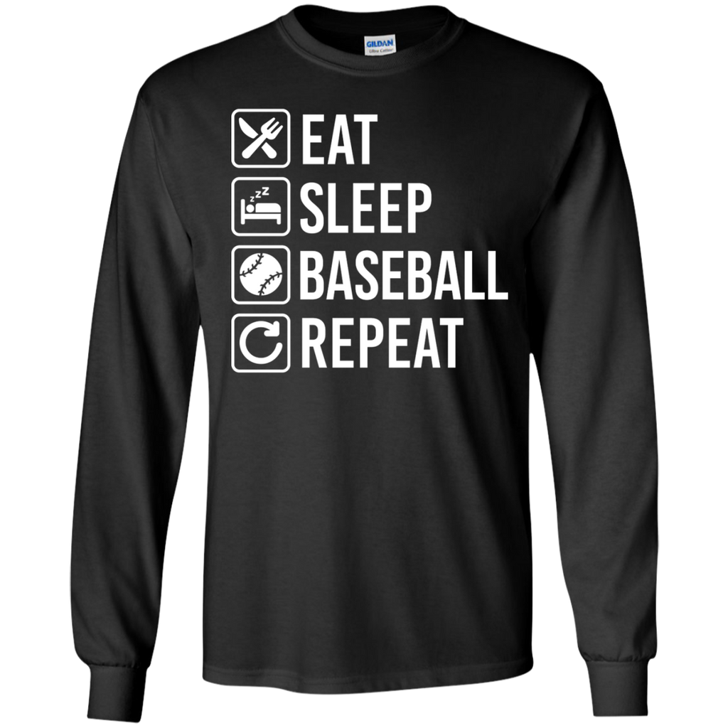 baseball eat sleep repeat T-Shirt