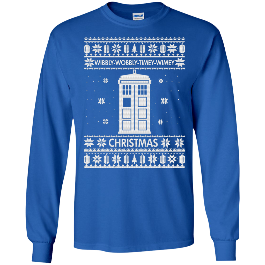 doctor who christmas sweater: wibbly wobbly timey wimey christmas T-Shirt