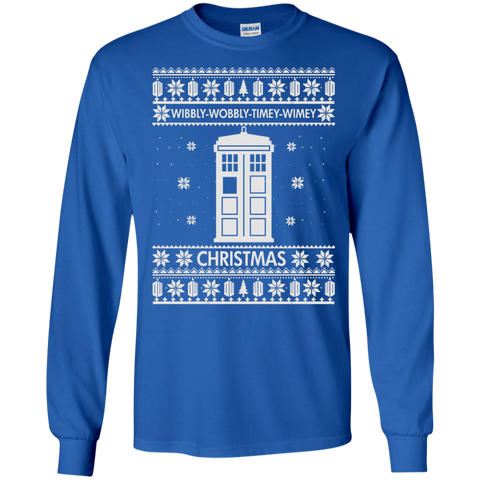 doctor who christmas sweater: wibbly wobbly timey wimey christmas T-Shirt