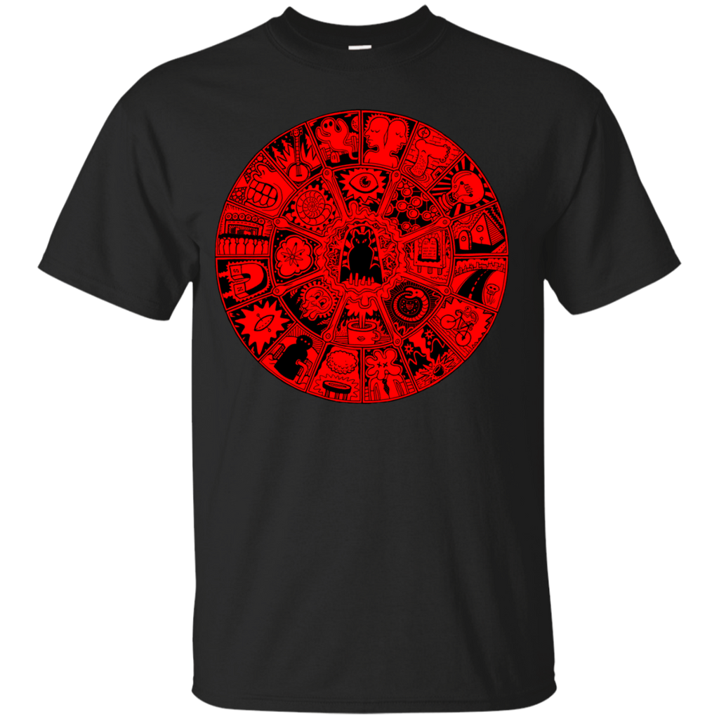 cat mandala in red and black T-Shirt