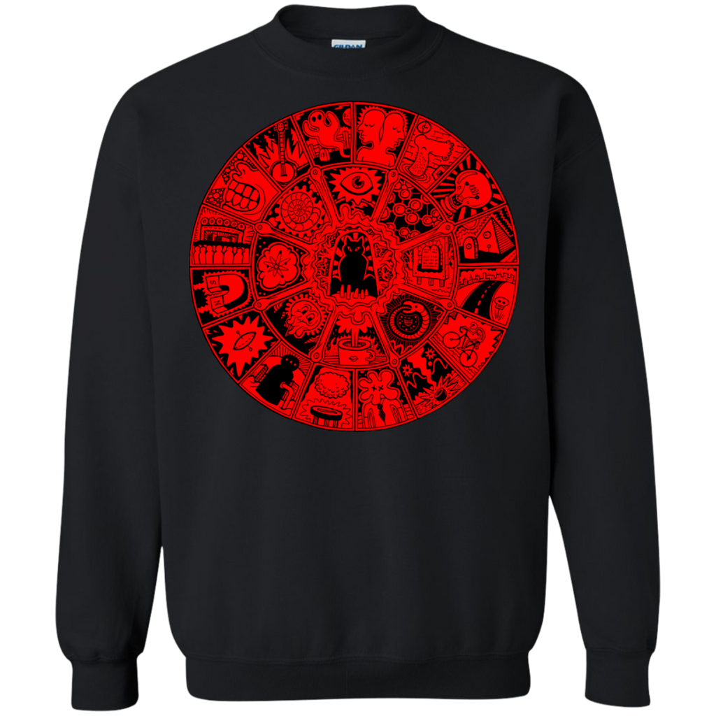 cat mandala in red and black T-Shirt