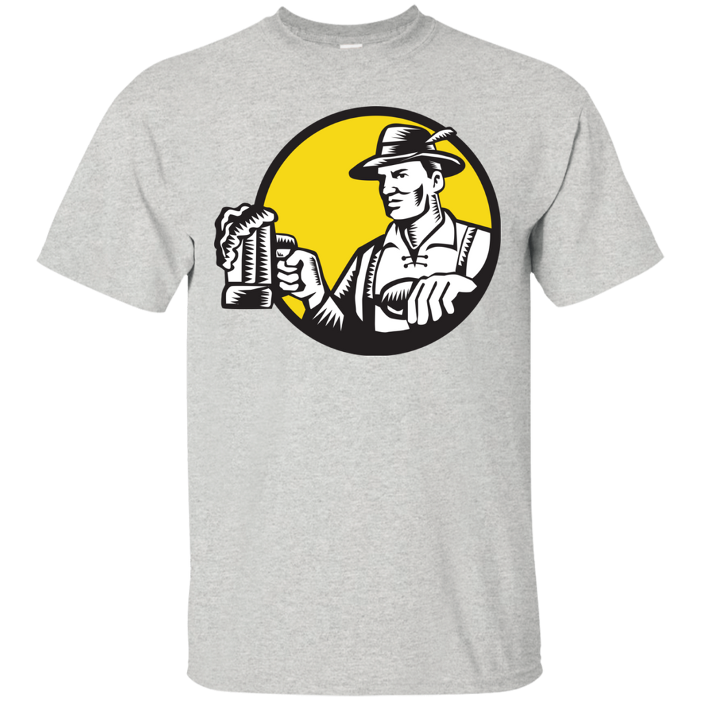bavarian beer drinker mug circle woodcut T-Shirt