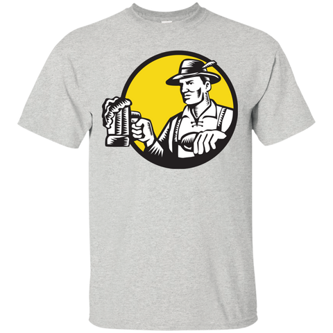 bavarian beer drinker mug circle woodcut T-Shirt