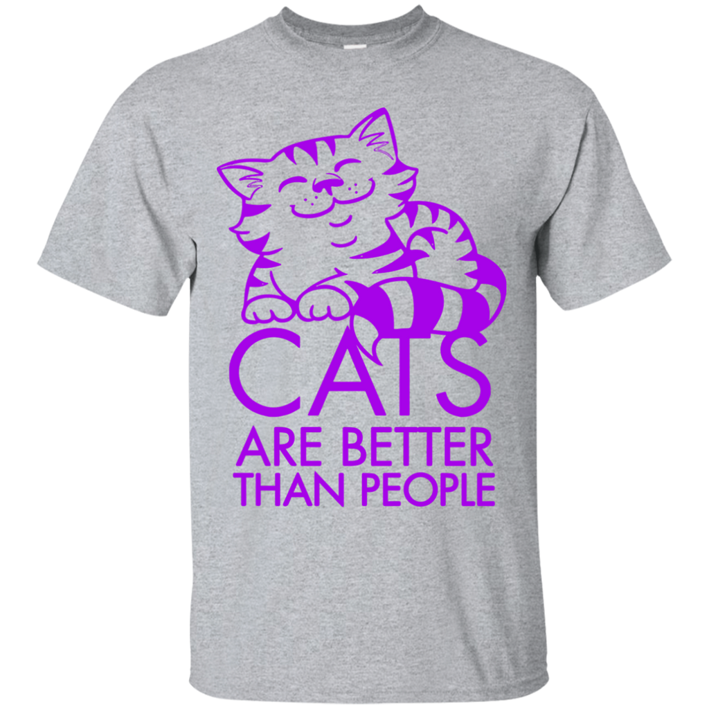 cats are better in purple sweatshirt T-Shirt