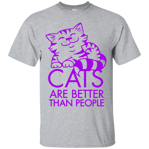 cats are better in purple sweatshirt T-Shirt