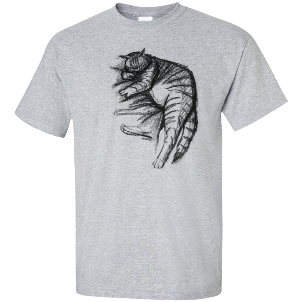 fat cat sleeping t- T-Shirt