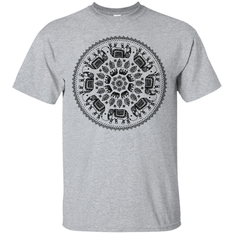 circling elephants mandala (on white) sweatshirt T-Shirt