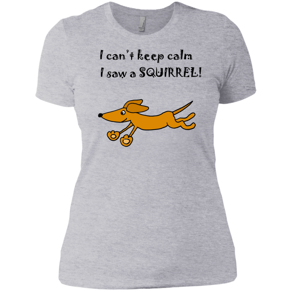 funny dachshund dog chasing dog keep calm cartoon T-Shirt