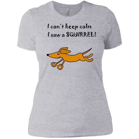 funny dachshund dog chasing dog keep calm cartoon T-Shirt