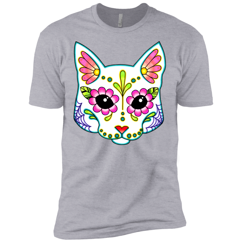 cat in white - day of the dead sugar skull kitty sweatshirt T-Shirt