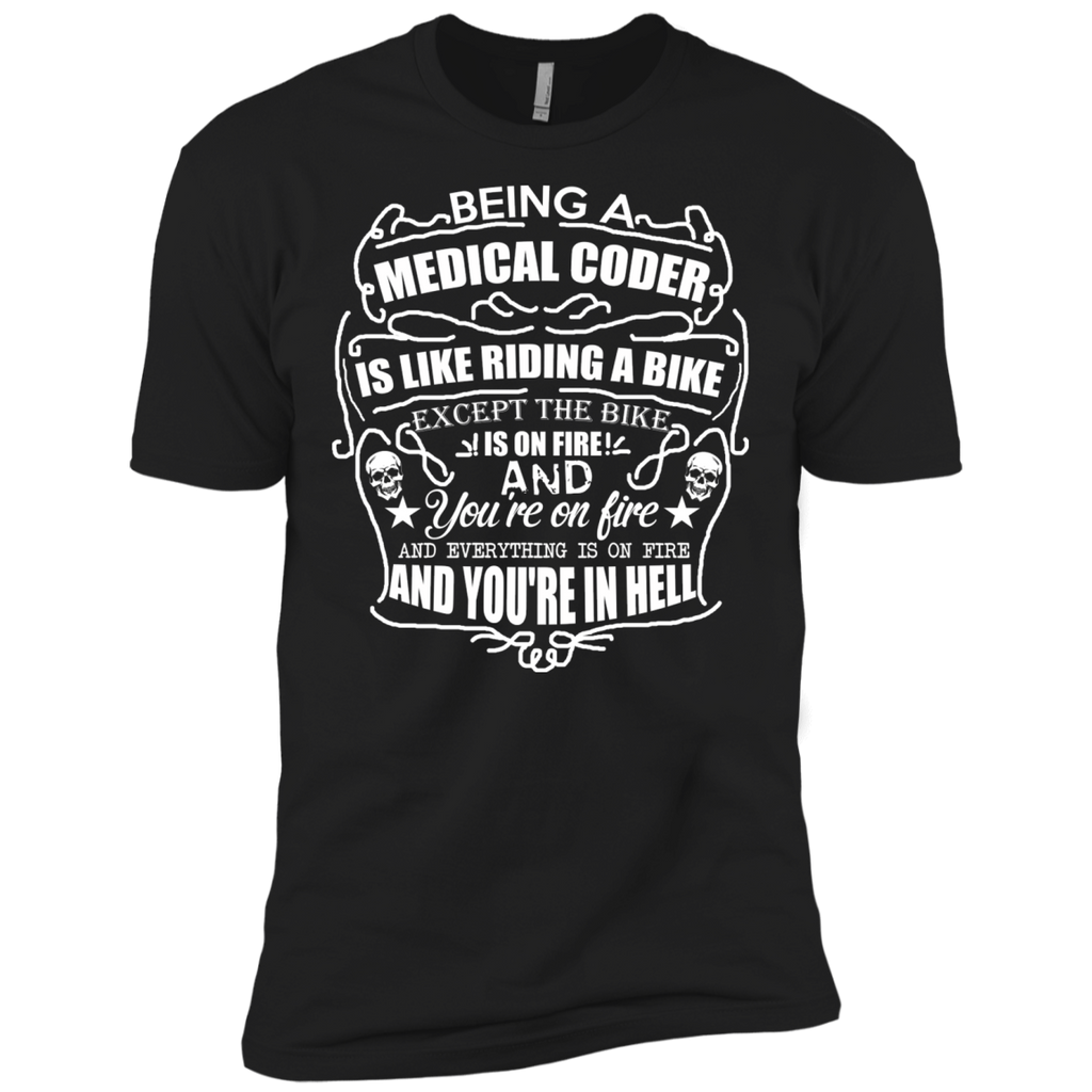 being a medical coder is like riding a bike T-Shirt