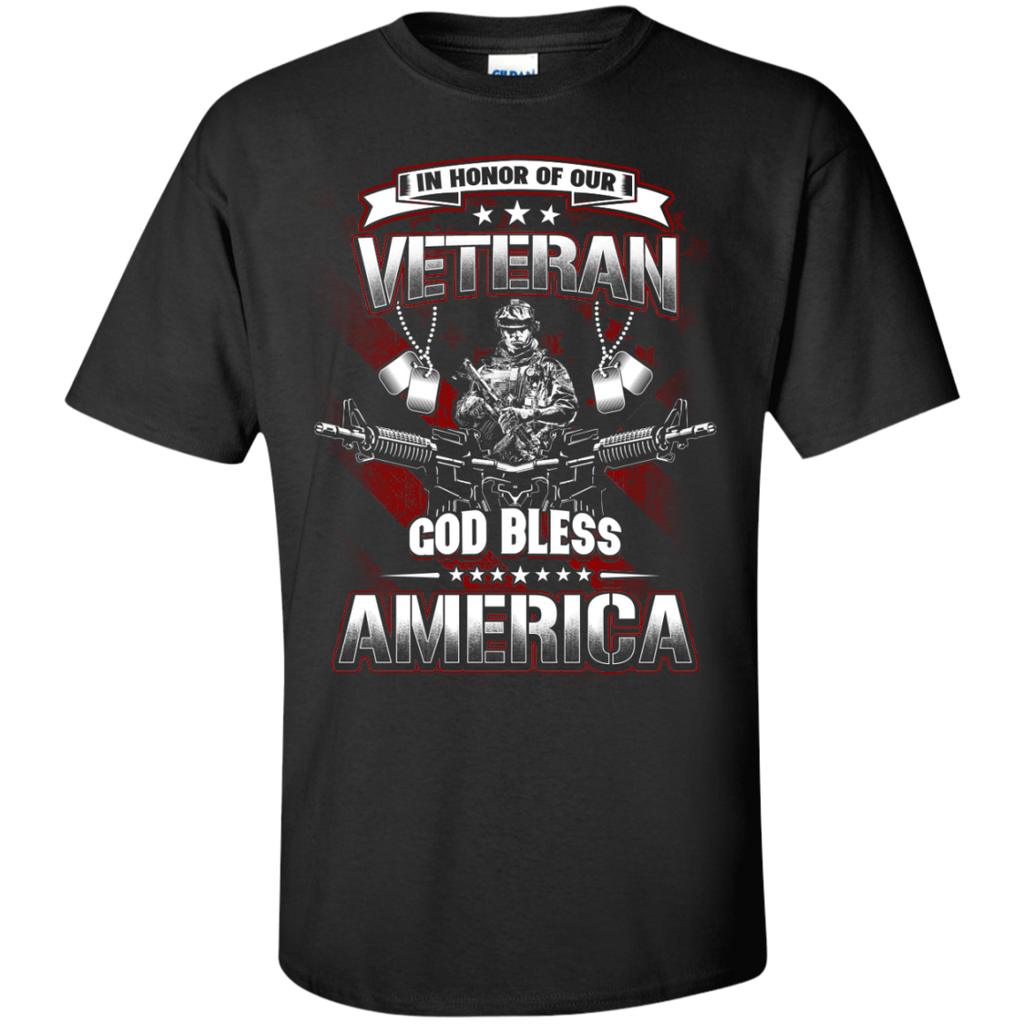 in honor of our veteran god bless america T-Shirt