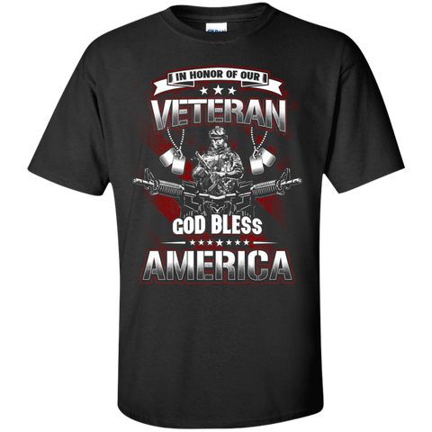 in honor of our veteran god bless america T-Shirt