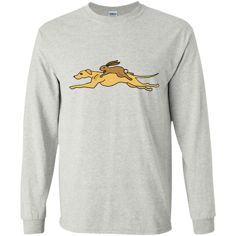 cool funny racing greyhound with rabbit riding him T-Shirt