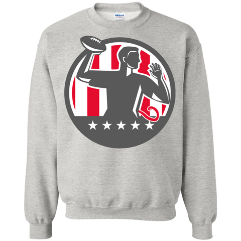 flag football qb player passing ball circle retro sweatshirt T-Shirt