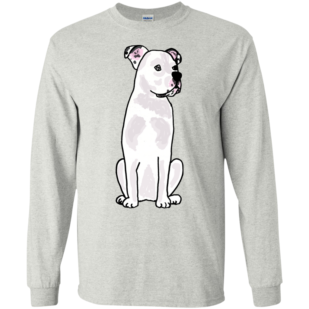 cool artistic white american bulldog art original matching family T-Shirt