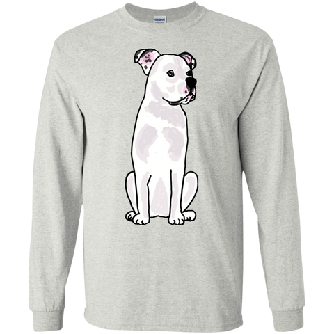 cool artistic white american bulldog art original matching family T-Shirt