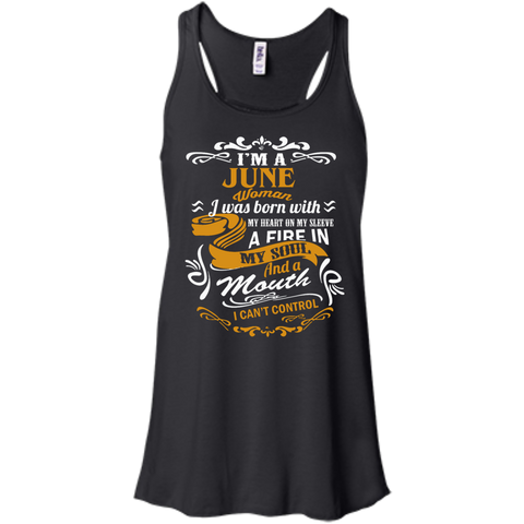 i'm a june woman i was born with my heart on my sleeve T-Shirt